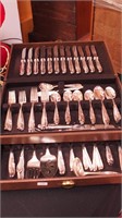 102 pieces of silverplate flatware by William