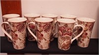 Eight  6 1/4" high mugs by 222 Fifth