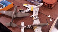 Three U.S. military World War II planes 24" long