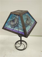 Solar powered outdoor butterfly lamp