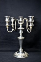 Ornate Silver Plated Candelabra