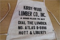 Vintage Kirby - Wood Lumber Co. Apron Muncie In