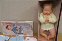 Vintage Thumbelina Baby Doll With Box & Clothes