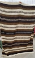 Brown and white southwest throw