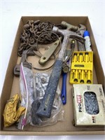Tools and Chain, Estwing Hammer, Brass Hammer