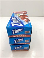 (3) Boxes Ziploc Gallon Bags