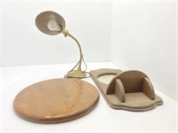 Desk Lamp, Lazy Suzanne, Lamp Holder w/ Mirror