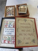 Cross Stitch and Frames