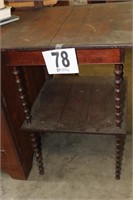 Spool leg table - 19.5” x 19.5”