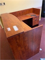Cherry Reception desk set L shaped pattern