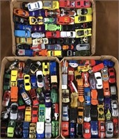 3 flats hot wheels, matchbox & other cars