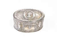 18TH C CONTINENTAL SILVER PATCH BOX, 142g