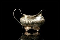 GEORGE IV ENGLISH SILVER CREAMER, 264g