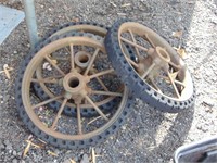 3 Antique Wheels