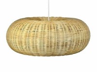 KOUBOO WICKER DONUT PENDANT LIGHT LAMP