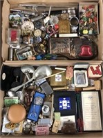 2 flats smalls, lighters, pins, etc.