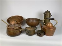 Vintage Copper kitchenware lot