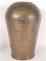 Vintage hammered brass vase