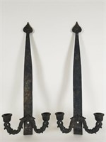 1898 barn door hinge candle sconces