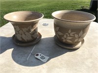 2 - Wizard of Clay Planters - Grape Leaf