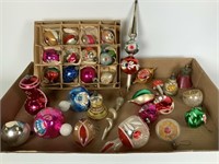 Vintage Glass Christmas ornament lot