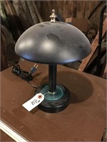Small Desk Top Lamp With Green Glass Globe