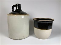 Stoneware jug & Crock