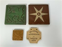 4 decorative tiles