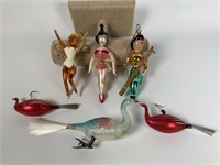 Antique Figural Glass Christmas ornaments