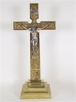 Altar standing brass church crucifix