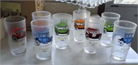 Vintage automotive drinking glasses (8)