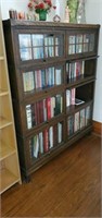 Double barrister bookcase, contents included