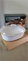 Corningware French White casserole dish with lid