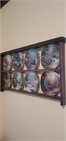Plate rack, religious collectible plates