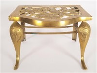 Brass fireplace stool/ footrest