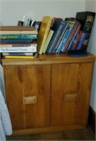 Farmhouse storage cabinet, books not included