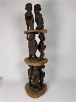 3 Tier African Wood Carving