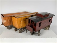 3 Early Lionel train cars