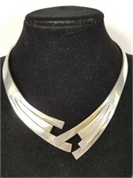 Modernist Sterling silver necklace, Sigi Pineda