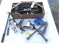 Tool Box with Sockets. Rasp, Breaker Band, Ratchet