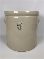 5 Gallon Handled Stoneware Crock