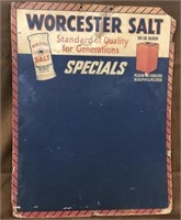 Worcester salt cardboard chalkboard sign