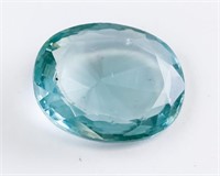 5.60ct Oval Cut Green Natural Sapphire AGSL