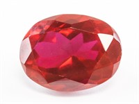 12.50ct Oval Cut Pinkish Red Natural Ruby GGL