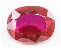 5.75ct Oval Cut Red Natural Ruby GGL