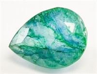 11.80ct Pear Cut Green Natural Emerald GGL