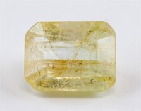 5.65ct Emerald Cut Yellow Natural Sapphire AGSL