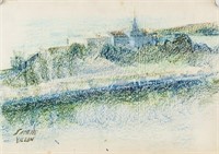 Jacques Villon French Pastel on Paper