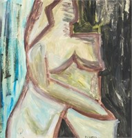 Dennis Creffield British Modernist Oil on Canvas