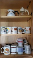 Family Circus coffee mugs, coffee pots